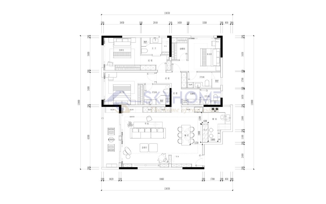 3 Bedroom Floor Plan B01